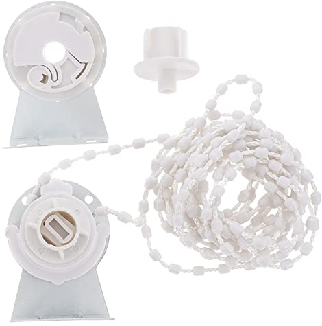 HOMSFOU Rollo-Metallhalter Raffrollos Jalousien Rollo-Befestigungen Jalousien-Perlen-Rollo-Zieher Perlenketten-Reparatur-Set Suite Rollo-Kette Vorhang-Rollenkette