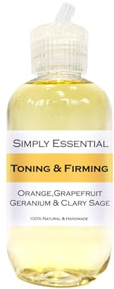 Simply Essential Toning and Firming Massage Oil with Orange, Grapefruit, Geranium & Clary Sage 100ml