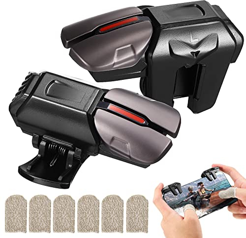 UKCOCO Mobile Controller Handy 6 Triggers: Mobile Controller 1 Paar Game-Trigger + 3 Paar Fingerhandschuhe Kompatibel mit Smartphone iOS