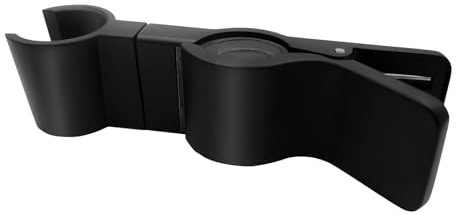 XNJIHWA Duschkopfhalterung Verstellbar Handbrause Halterung Drehbar Duschhalterung Metall Brausehalter Halterungen Ohne Bohren,20-29mm (Schwarz)