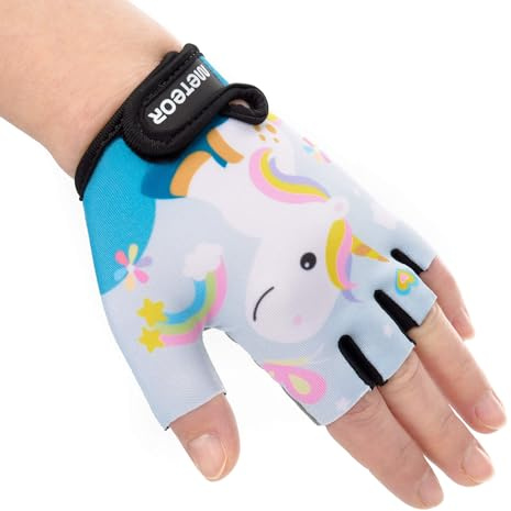 meteor Kinder Fahrradhandschuhe Bike Gel BMX Handschuh Jungen Fahrrad Handschuhe Mädchen radhandschuhe Scooter radhandschuhe Kinder Tretroller Handschuhe Fahr-Rad