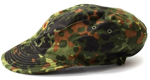 Gorra original de la Fuerza Aérea del Ejército Alemán Flecktarn Camo Peak Hat Militar, Multicolor, Talla única