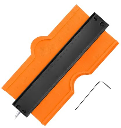 Jemey Contour Gauge Duplicator with Lock, 25.4 cm Contour Gauge Duplicator Large Precise Measuring for Laminate, Wood, Tiles and Floors, Irregular Shapes Profile Tool Birthday Gift for Men