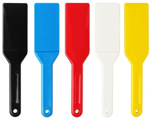 5Pcs Screen Printing Spatula 1.2” Width Plastic Spatulas Ink Scoop Screen Printing Shovel Silk Screen Printing Shovel Goop Scoop Ink Spatula for Silk Printing Plastic Printing Ink Spatulas (B)