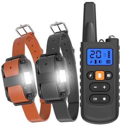 Meloive Collier de Dressage pour Deux Chiens Rechargeable,Portée de 3000m