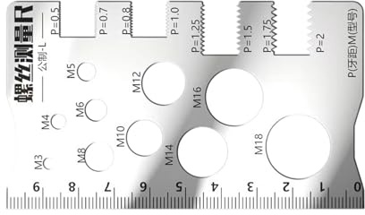 Pinze filettate a vite ad alta precisione per la determinazione dei passi metrici Diametro e dimensione del rubinetto Punta da trapano Misuratori di dimensioni del rubinetto Precisione Passi filettati