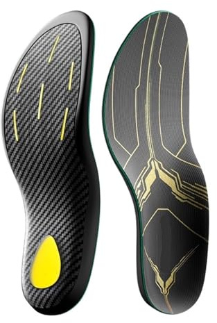 Solette di supporto per arco plantare in carbonio di grado professionale, anti-inclinazione, per basket, sport, ad alta elasticità e traspirabilità (39-40)