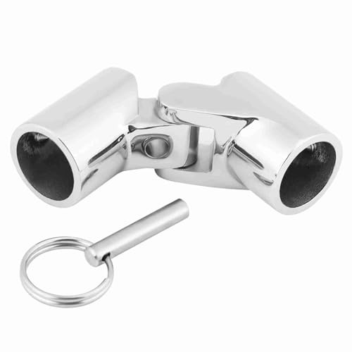 Conector de tubo de acoplamiento giratorio plegable de acero inoxidable marino, accesorio de Hardware para barcos para tapas de Bimini, mástiles, toldos para el sol (calibre 25 mm)