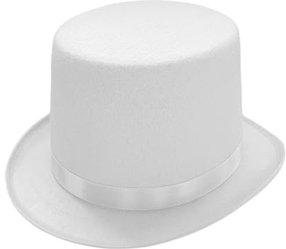 Chapeau d'Halloween |, chapeaux haut de forme pour hommes et femmes, chapeau haut de forme blanc en polyester victorien classique, rétro britannique respectueux la peau pour les performances co