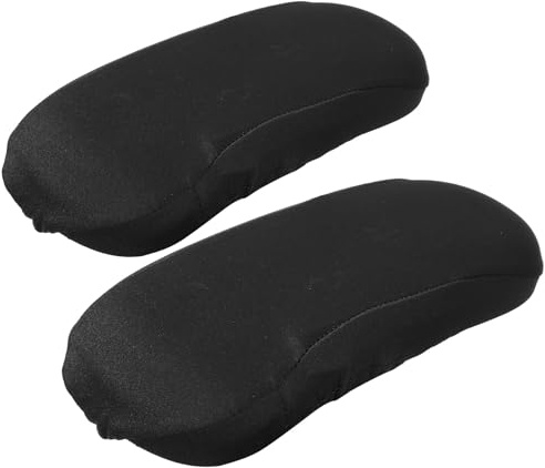 HIAKDOFT Funda Protectora para Reposabrazos de Silla de Oficina 2 Piezas Tela Elástica Negra 32X8 CM Funda Antidesgaste para Brazos Accesorio Funcional para Escritorio y Silla Gaming