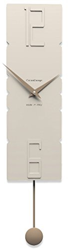 CalleaDesign - Orologi a pendolo moderni Rock, Colore: Lino
