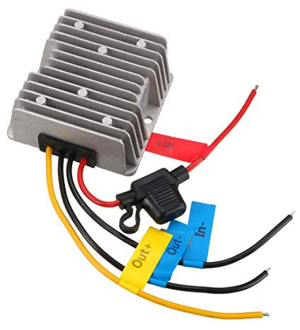 sourcing map Power Voltage Converter DC12V Up to DC19V 6A 114W Waterproof Voltage Convert Transformer