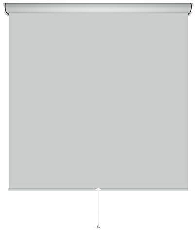 Rollo Springrollo Mittelzugrollo 14 Farben Breite 62 bis 202 cm Länge 180 cm Bedienung Mittelzug Stoff blickdicht lichtdurchlässig Fenster Sonnenschutz Blendschutz (112 x 180 cm / Hellgrau, Grau)