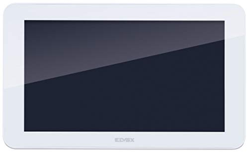 VIMAR K40957 Monitor touch screen vivavoce Wi-Fi a colori LCD 7in per kit videocitofonico da parete, 1 alimentatore 40103, completo di staffe per il fissaggio a parete, bianco