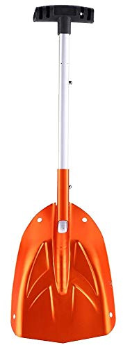 Vinterspade Aluminiumlegering Snöskyffel Ljus Färg Snöspade Teleskopisk Snöspade Camping För Bil För Hem Utomhus Orange Traditionell