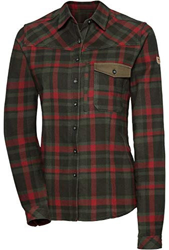 Parforce Damen Jagdbluse Skandi Oliv/Rot kariert M