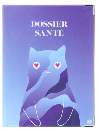 Color Pop® Custodia per libretto sanitario animale (gatto blu) in PVC, 18,5 x 13,5 cm