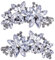 2 Stück Haarschmuck Hochzeit, Strass Haarspangen, Haarnadeln Strass, Blume Hochzeit Kopfbedeckung, Silber Haarklammer Hochzeit, Ausgefallene Braut Brautjungfer Haarschmuck für Frauen und Mädchen