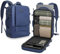 NUMADA-Mochila Viaje Cabina Avión 40x20x25cm (20L) con Varios Bolsillos y Compartimento para Portátil 15. Mochila Ryanair con Asas Acolchadas, Cintas de Apriete, Zapatero y Zona para Líquidos|Azul