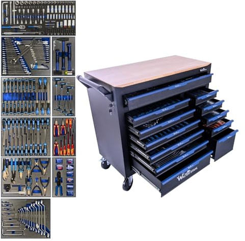 toolcar Jumbo Pro 12 svart verkstadsvagn verktygsvagn