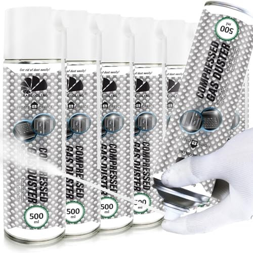 AABCOOLING Bombe Froid, Sprays nettoyants pour moteur Home&Office Gas Duster 500ml - 7 Pièces - Bombe air froid Freeze, Spray Congélateur à Tube, Bombe a Froid, Spray Froid jusqu'à -50 °C