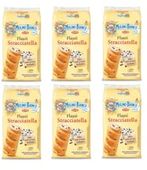 Mulino Bianco Flauti alla Stracciatella,6 Confezioni da 8 Pezzi, 35g per Confezione,100% latte italiano + key smarter italy shop service