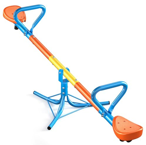 ZeathToits Seesaw -Teeter Totter for Kids Ages 3-8 -Toddler Seesaw with 360° Swivel-Sit and Spin Teeter Totter - Durable Outside Toys for Indoor & Outdoor Playground Playhouse Backyard