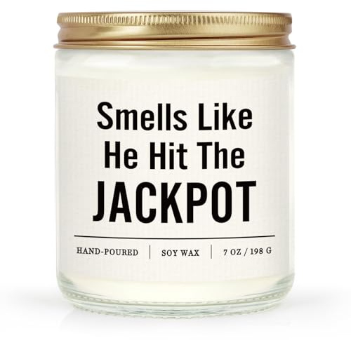 SteadStyle Bridal Shower Gifts for Bride - Wedding Bachelorette Gifts for Bride to Be, Funny Engagement Gift for Newlyweds Couples - Lavender Scented Soy Wax Candles 7oz