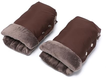Guantes impermeables y cálidos, resistentes al viento, para carrito de la compra, manguitos de mano divididos para carrito de bebé, calentador ajustable