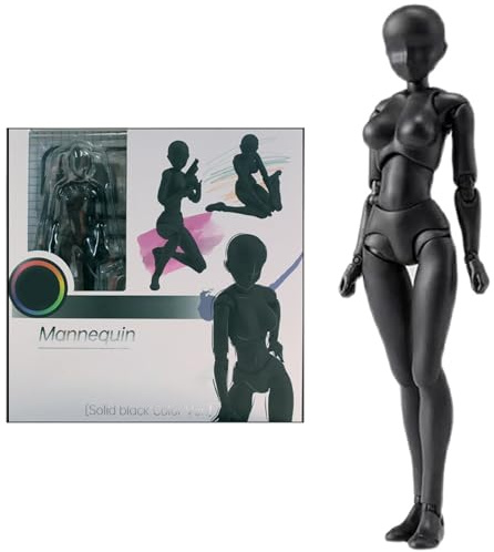 Bewegliche Zeichnungsschaufensterpuppe aus PVC, bewegliche Figur, Modell, Künstlerin, skizzieren