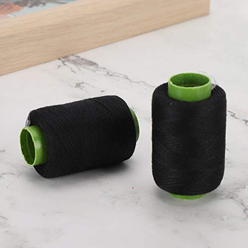 Eminchu Svart Sytrådsspole, Slitstark Polyester för Quiltning och Handsömnad, 300 M Längd, Perfekt för Hantverk och Kläder