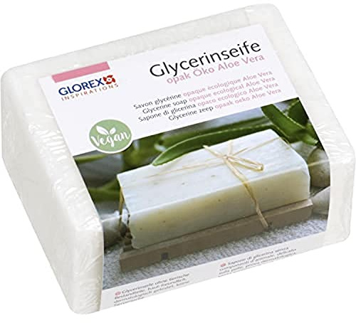 GLOREX 6 1600 162 GmbH - Jabón de glicerina ecológico (1500 g, con Aloe Vera), Transparente