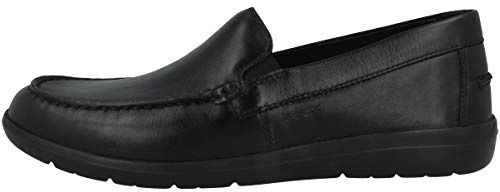 Geox U Leitan E, Mocasines para Hombre, Negro (Black), 42 EU