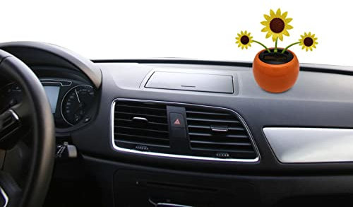 Jatour Fiori danzanti a energia solare, divertenti decorazioni per cruscotto a energia solare, fiori d' , giocattolo oscillante a energia solare