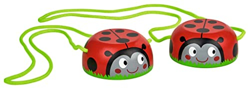 moses. Krabbelkäfer Laufstelzen aus Holz, höhenverstellbare Kinderstelzen mit Anti-Rutsch-Gummi, Laufdollis für Kinder ab 4 Jahren