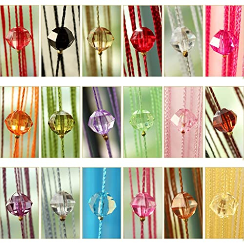 JQGGJYGG 2X Perlenvorhang für Türen,Fadenvorhang,Fadengardine,String Türvorhang,Fensterdekoration,Raumteiler Dekoration,Streifenvorhang,Hintergrund Vorhang,Glasperlen Vorhang,Dark pink,W300*H280cm