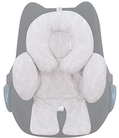 JYOKO Kids Sitzverkleinerer Antiallergikum Universal Baby 100% Baumwolle (Bloom, Enthält eine Kopf- und eine Körperstütze, 2 Teile)