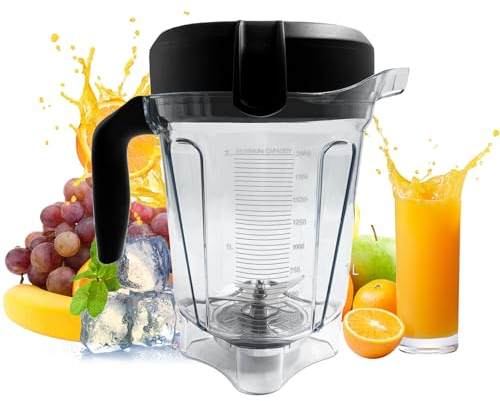 For Vitamix 64oz Low-Profile Blender Pitcher, Replacement for Vitamix 750 780 5000 5200 6300 7500 Vm0101/Vm0102/Vm0103/Vm0109 E320 Classic/Explorian Series etc Container Jar Cup