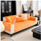 HonunG Samt Sofabezug L Form Sofa Überzug Sofadecken für Sitzfläche Sofaschoner rutschfest Waschbar 1 2 3 4 Sitzer Sofadecke rutschfest Couch Überzug Sofa Cover (Orange,70x150cm)