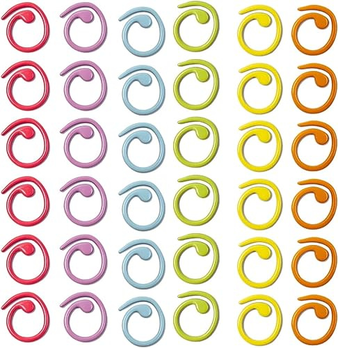 30 stycken maskmarkörer (slumpmässig färg), zinklegering färgglada stickade maskringar virkade tillbehör, stygn märkpennor, stickade tillbehör, sömnad stickning låsningsstygn, för gör-det-själv