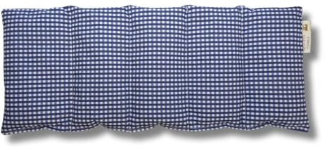 Franzis Nähstube I Traubenkernkissen I 50x20cm I kariert blau I 100% Baumwolle I Körnerkissen I Schmerzlinderung I Wärmekissen für Mikrowelle I Kältekissen