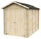 Gartenhaus Bh16 Fiamma 178x273 aus unbehandeltem Fichtenholz 16 mm mit Doppeltür, OSB3-Dach, ohne Boden, einfacher Aufbau, Autoklavbehandlung, PEFC-Zertifiziert