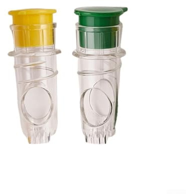 Exprimidor de limón manual compacto con tapa de rosca y sistema de filtro de pulpa, diseñado para una máxima extracción de jugo, plástico ligero y seguro para alimentos para uso en interiores y