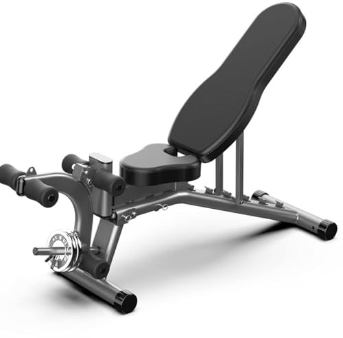Banc d'entraînement réglable avec développeur de jambes – Banc d'exercice 3 en 1 plat/incliné/déclin pour la maison, la gym, la musculation, banc de musculation robuste
