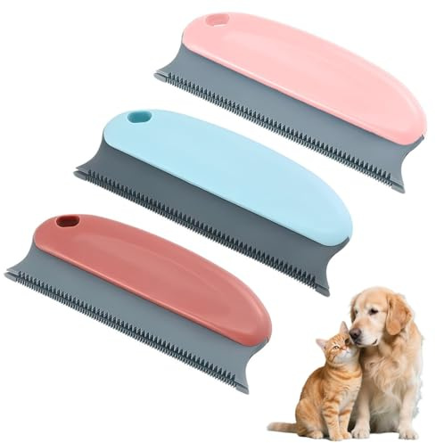 JYNXOR Brosse Anti Poils Animaux,Lot de 3 Brosse Poil Chat,épilateur de Poils de Chien,Ramasse Poils,pour Vetement,Voiture,Lit,Tapis,Canapé