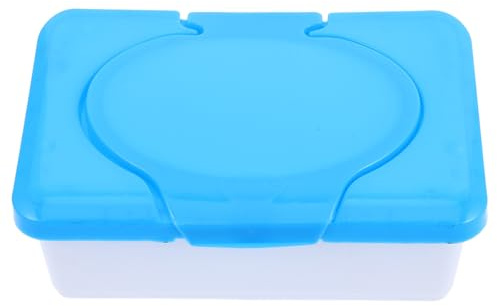 ORFOFE Boîte de Lingettes en Plastique avec Couvercle, Capacité 80 Lingettes, Conservation Optimale de L'humidité, Usage Polyvalent la Maison Bureau