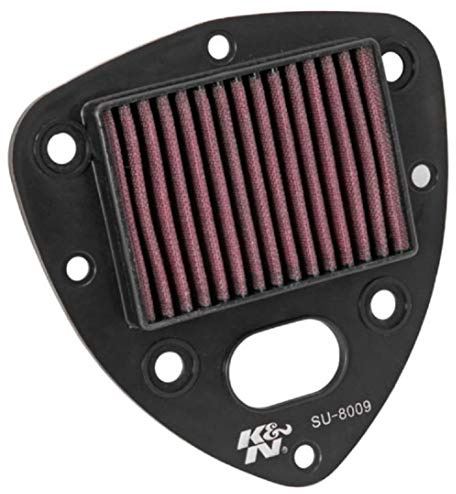 K&N High-Flow Original Lifetime Engine Air Filter: Increase Power & Accerlation, Washable, Premium: Compatible with 2009-2021 Suzuki: (See Product Description for Select Products) SU-8009