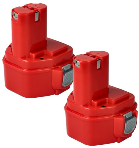 vhbw 2X Akku kompatibel mit Makita 6316DWAE, 6316DWB, 6316DWBE, 6316DWFE, 6317D, 6317DWAE, 6317DWDE Werkzeug (3000 mAh, NiMH, 12 V)