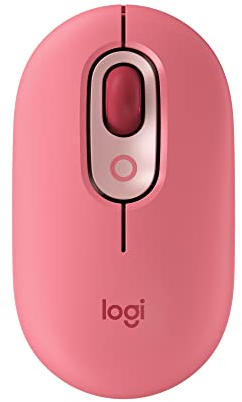 Logitech POP Ratón inalámbrico con Emoji personalizable, tecnología SilentTouch, precisión y velocidad, diseño compacto, Bluetooth, USB, multidispositivo, compatible con OS - Heartbreaker