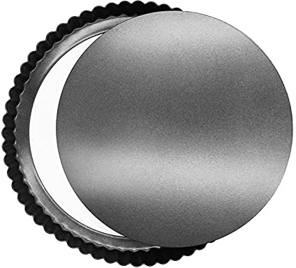 Splend Tarteform, Antihaftbeschichtete Quiche-Pfanne aus Kohlenstoffstahl, Tarteform mit Hebeboden, Wird in Pizzerien, Dessertläden,Kuchenbäckereien und Haushalten usw. Verwendet.